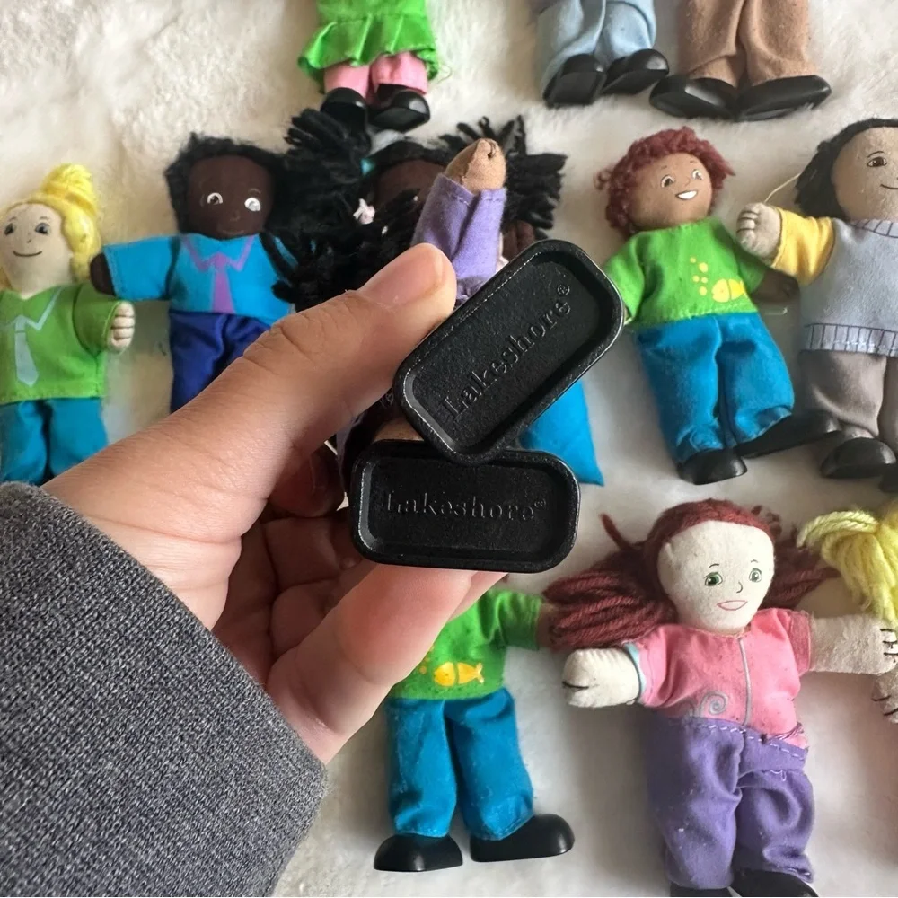 Lakeshore Learning Dollhouse Plush Figures Family Dolls Vintage Set of 13